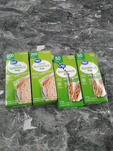 lot 30204 image: Great Value Sandwich Bags Bundle (4pcs)  (See photos)  (SOLD AS IS)
