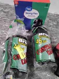 lot 30205 image: Trash Bags Bundle  (3pcs)  (See photos)  (SOLD AS IS)