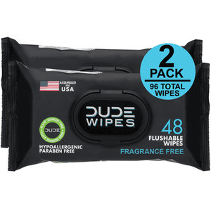lot 30207 image: DUDE Wipes Flushable Wet Wipes, Unscented, 8 Packs of 48 Wipes