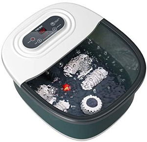 lot 30236 image: Foot Spa Bath Massager with Heat, Bubbles, Vibration and Red Light,4 Massage Roller Pedicure Foot Spa Tub