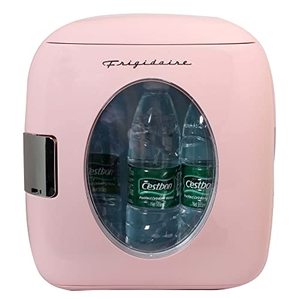 lot 30243 image: FRIGIDAIRE EFMIS462-PINK 12 Can Retro Mini Portable Personal FridgeCooler, Pink