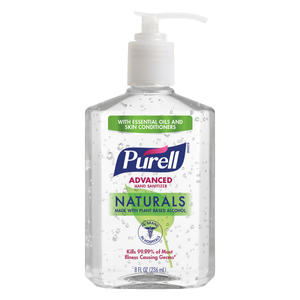lot 30247 image: Purell Advanced Hand Sanitizer Naturals with Plant Based Alcohol Pump Bottle   (8 fl oz)  (Set of 6)