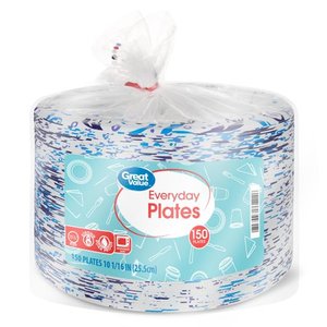 lot 30249 image: Great Value Everyday Plates, 10, Approx 300 plates total  (3 Packs)