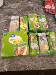 lot 30263 image: Great Value Double Zipper Sandwich Bags (8pcs)