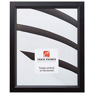 lot 30753 image: Craig Frames 7171610BKC1016AAC 0.825-Inch Wide PicturePoster Frame in Wood Grain Finish, 10 by 16-Inch, Solid Black