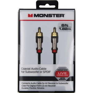 lot 30760 image: Monster� Digital Coax Audio Cable for Subwoofers  (6ft)