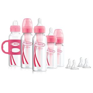 lot 31116 image: Dr. Browns Baby First Year Transition Options Baby Bottles Gift Set, Pink