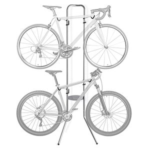 lot 31650 image: Delta Cycle Michelangelo 2 Bike Storage Rack - Gravity Wall Bike Rack - Fully Adjustable Bike Rack Garage for Road, MTB, and Hybrid Bicycles - Vertical Bike Rack Holds Up to 80 lbs