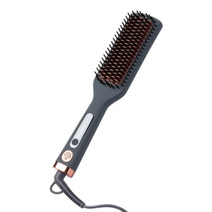 lot 31676 image: Hairitage Smooth Sailing Heated Ceramic Hair Brush for Straightening, Detangling & Salon Blowout Styling  (2 PC)