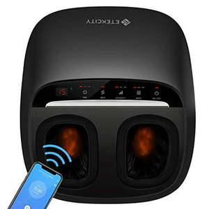 lot 31686 image: Foot Massager Machine with Heat, Etekcity Shiatsu Electric Foot Massage with Remote Control, Deep Kneading & Air Compression, Improve Blood Circulation & Relief Pain from Plantar Fasciitis, Size 12