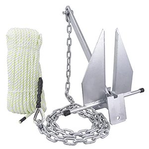 lot 31687 image: MARINE SYSTEM Portable Galvanized Fluke Style Anchor Kit 8 LB 10 LB (10 lb)