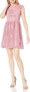 lot 31689 image: Shoshanna Womens Mori Cap-Sleeve A-Line Two-Tone Lace Dress