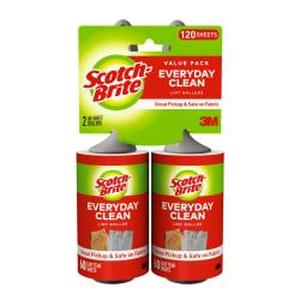 lot 31699 image: Scotch-Brite Lint Roller Twin Pack, 65 Sheets per Roller   (2 Count)