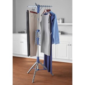 lot 31709 image: Mainstays Space-Saving 2-Tier Tripod Hanging Clothes Drying Rack