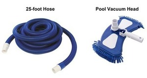 lot 54036 image: Mainstays 2pc Pool Cleaning Kit Include 25FT Hose and Vacuum Head