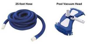 lot 54037 image: Mainstays 2pc Pool Cleaning Kit Include 25FT Hose and Vacuum Head