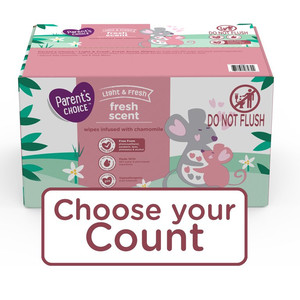 lot 54372 image: Parents Choice Light and Fresh Baby Wipes  (900CT)
