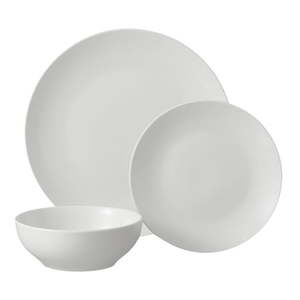 lot 54382 image: Mainstays Glazed White Stoneware Dinnerware Set   (12-Pieces)