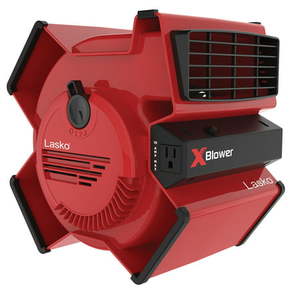 lot 54384 image: Lasko X-Blower Multi-Position Utility Blower Fan with USB Port X12900, Red