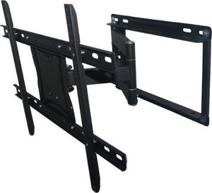 lot 54411 image: DuraPro - Full Motion Universal Wall Mount for 19-84 TVs, Black
