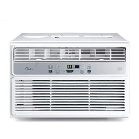 lot 24191 image: MIDEA MAW06R1BWT Window Air Conditioner 6000 BTU Easycool AC (Cooling, Dehumidifier and Fan Functions) for Rooms up to 250 Sq, ft. with Remote Control, 6,000, White