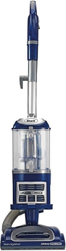lot 24073 image: Shark NV360 Navigator Lift-Away Deluxe Upright Vacuum with Large Dust Cup Capacity, HEPA Filter, Swivel Steering, Upholstery Tool & Crevice Tool, Blue