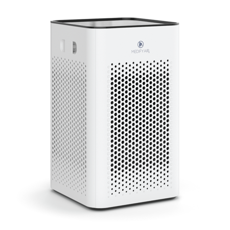 lot 34199 image: Medify Air - Medify MA-25 Air Purifier with H13 True HEPA Filter  500 sq ft Coverage  99.9% Removal to 0.1 Microns  White, 1-Pack - White