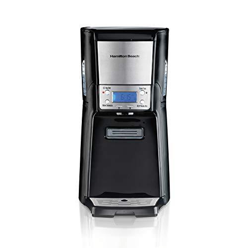 lot 45077 image: Hamilton Beach Brewstation Dispensing Coffee Maker with 12 Cup Internal Brew Pot, Water Reservoir, Black with Chrome