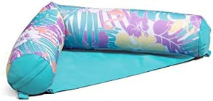 lot 43238 image: Big Joe Noodle Sling Pool Float Aqua Tropical Hibiscus