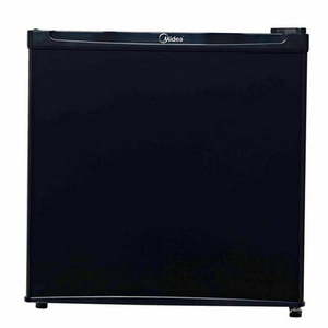 lot 43277 image: Midea 1.6 Cubic Ft Compact Refrigerator with Reversible Door and Recessed Handle Black