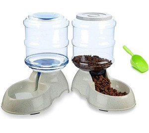 lot 33174 image: Pet Feeding Solution Automatic Cat & Dog Cafe Feeder and Water Dispenser in Set with Food Scoop - Ito Rocky 6-Meal Automatic Food Dispenser for Small  Middle Puppy and Kitten