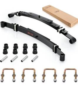 lot 33197 image: 10L0L Heavy Duty Rear 4-Leaf Spring Kit with Bushings & Sleeves for EZGO TXT Golf Cart 1995-2013