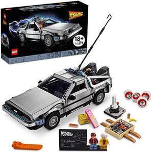 lot 13182 image: LEGO Back to The Future Time Machine 10300 Building Set for Adults Build a Detailed Model of a Movie Legend (1,856 Pieces)
