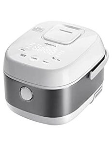 lot 13190 image: Toshiba Low Carb Digital Programmable Multi-functional Rice Cooker, Slow Cooker, Steamer & Warmer, 5.5 Cups Uncooked with Fuzzy Logic and One-Touch Cooking, 24 Hour Delay Timer and Auto Keep Warm Feature, White (B091TLKF2H)