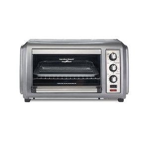lot 13193 image: Hamilton Beach - Sure-Crisp 6-Slice Air Fryer Toaster Oven with Easy Reach Door - GREY