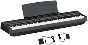 lot 13196 image: Retails for $700  YAMAHA P125 88-Key Weighted Action Digital Piano with Power Supply and Sustain Pedal, Black