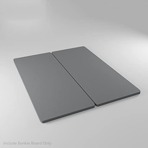 lot 23224 image: 1.5-Inch Split Fully Assembled Bunkie Board for MattressBed Support, Queen, Grey.