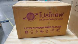 lot 69134 image: Pro Gloves  Latex Powder Free Disposable Gloves  Food Handling Safe  Thickness 5 Mil  Food Contact Safe Heavy Duty Cleaning Gloves 1000 Gloves (White Medium Case of 1000 Gloves)