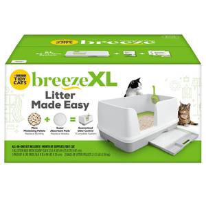 lot 69137 image: Purina Tidy Cats Breeze Cat Litter Box System Starter Kit XL Breeze Litter System With Pads & Pellets