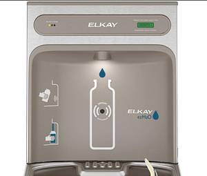 lot 69087 image: $$$ Elkay Retro-Fit Kit Bottle Filling Stn Stainless Steel 1-Basin Motion Sensor Wall Mount Bottle Filler