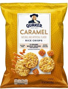 lot 135000 image: Quaker Rice Crisps, Caramel Corn, 7.04 Oz Bags, 6 Count