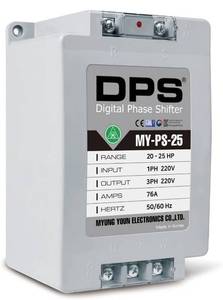 lot 43688 image: Single Phase to 3 Phase Converter, MY-PS-25 Model, Suitable for 20HP(15Kw) 60 Amps 200-240V 3 Phase Motor, DPS Should Be Used for One Motor Only, InputOutput 200V-240V, Digital Type