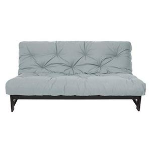 lot 43700 image: Trupedic x Mozaic - 6 inch Full Size Standard Futon Mattress (Frame Not Included)  Basic Silver  Great for Kids Rooms or Guest Areas - Many Color Options