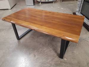 lot 1 image: Live Edge Coffee Table, has a split in the middle