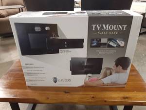 lot 3 image: Wall Mount TV Mount Wall Safe with Electronic Keypad Entry and Backup Override Key holds up to 80lbs 65 TV