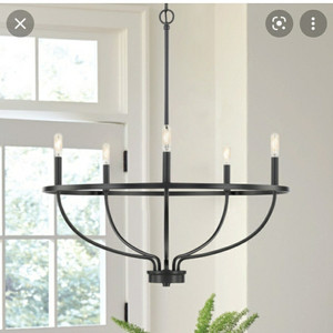 lot 6 image: Greyson 5-light Chandelier- Retail$230.00