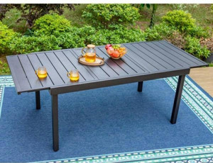 lot 41 image: PHI VILLA Expandable Outdoor Dining Table RETAILS FOR $699