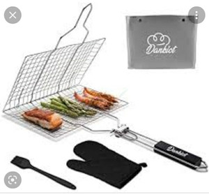lot 64 image: Dankiot BBQ Grill Basket with Accessories