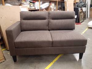 lot 76 image: Left Hand Facing Brown Sectional Section