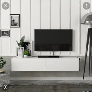lot 78 image: Aristo Floating TV Stand for TVs up to 60 inches wide White